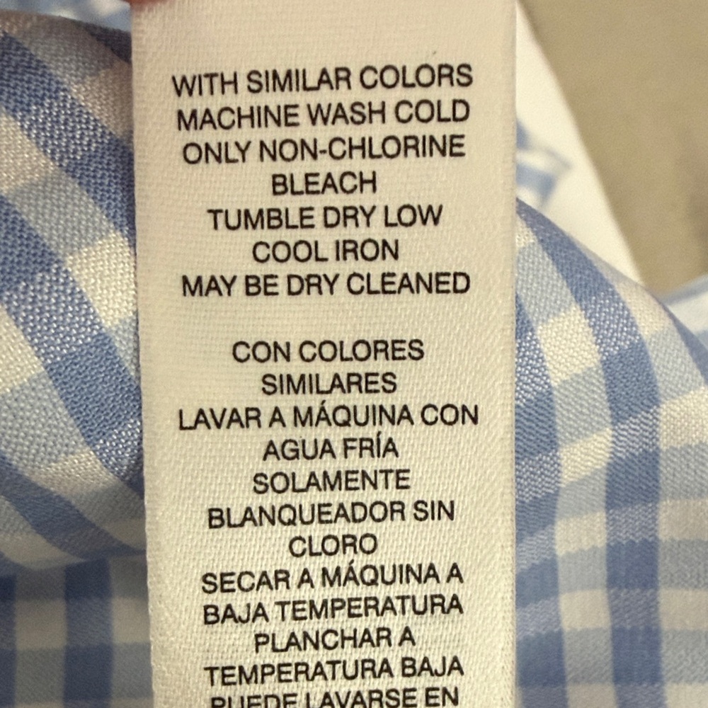 Chico's Light Blue Gingham Utility Jacket Size 2 - Picture 10 of 13